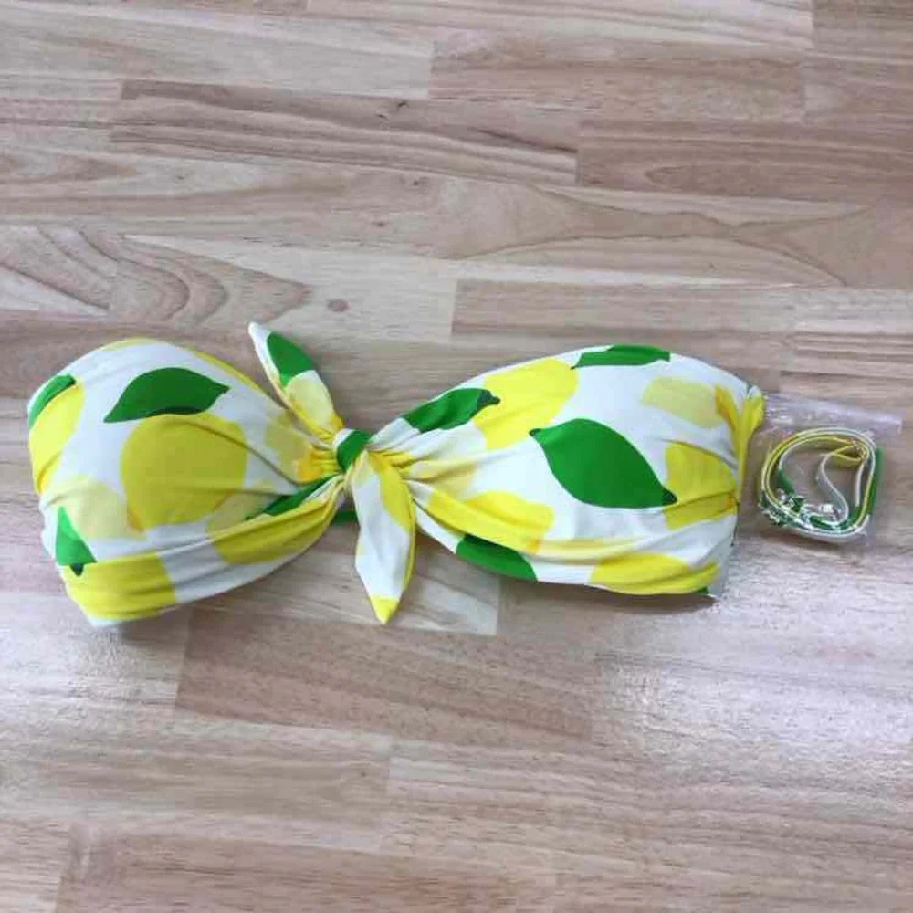 Kate Spade Size L Tie-Front Bikini Top